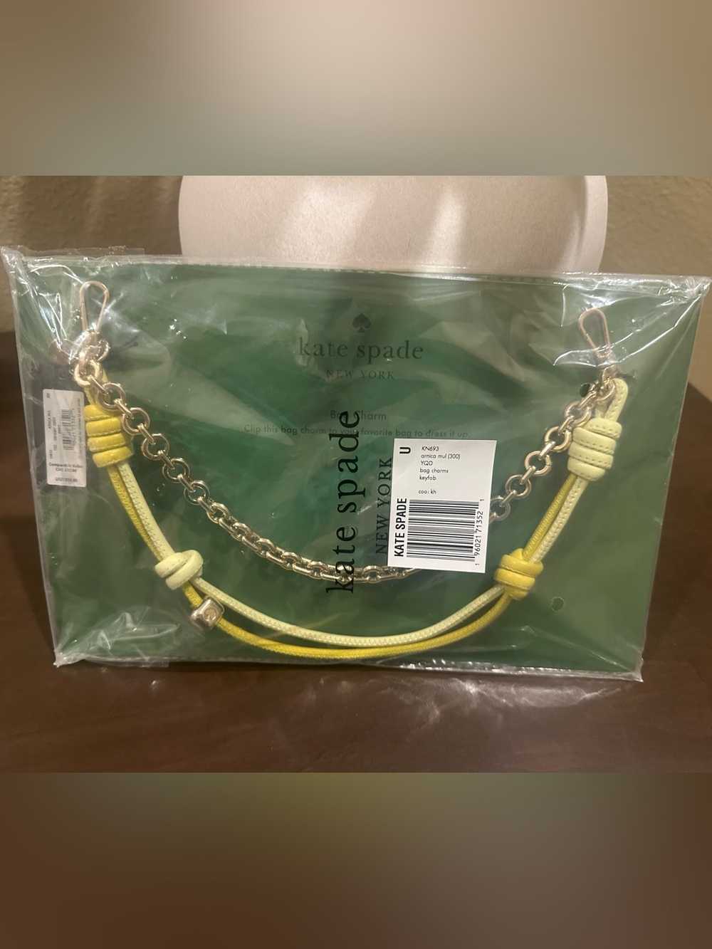 NWT Kate Spade Outlet mixed material bag charm